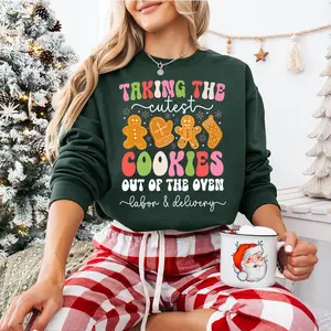 Taking The Cutest Cookies Out Of The Oven Labor And Delivery Nurse Christmas Sweatshirt,L&D Christmas Nurse TShirt,Christmas Gift For Nurse FV