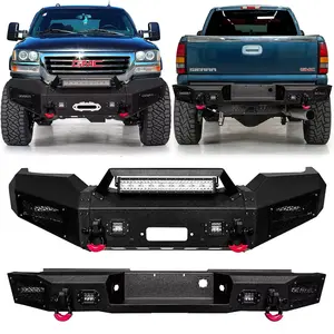 Vijay For 2003-2006 GMC Sierra 1500 Steel Front/Rear Bumper W/Winch Plate&Lights
