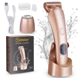 2 in 1 Women's Electric Shaver, Electric Hair Shaver for Arms Legs Body Hair Trimming, USB Rechargeable Gentle Hair Removal Tool, Body Hair Trimmer