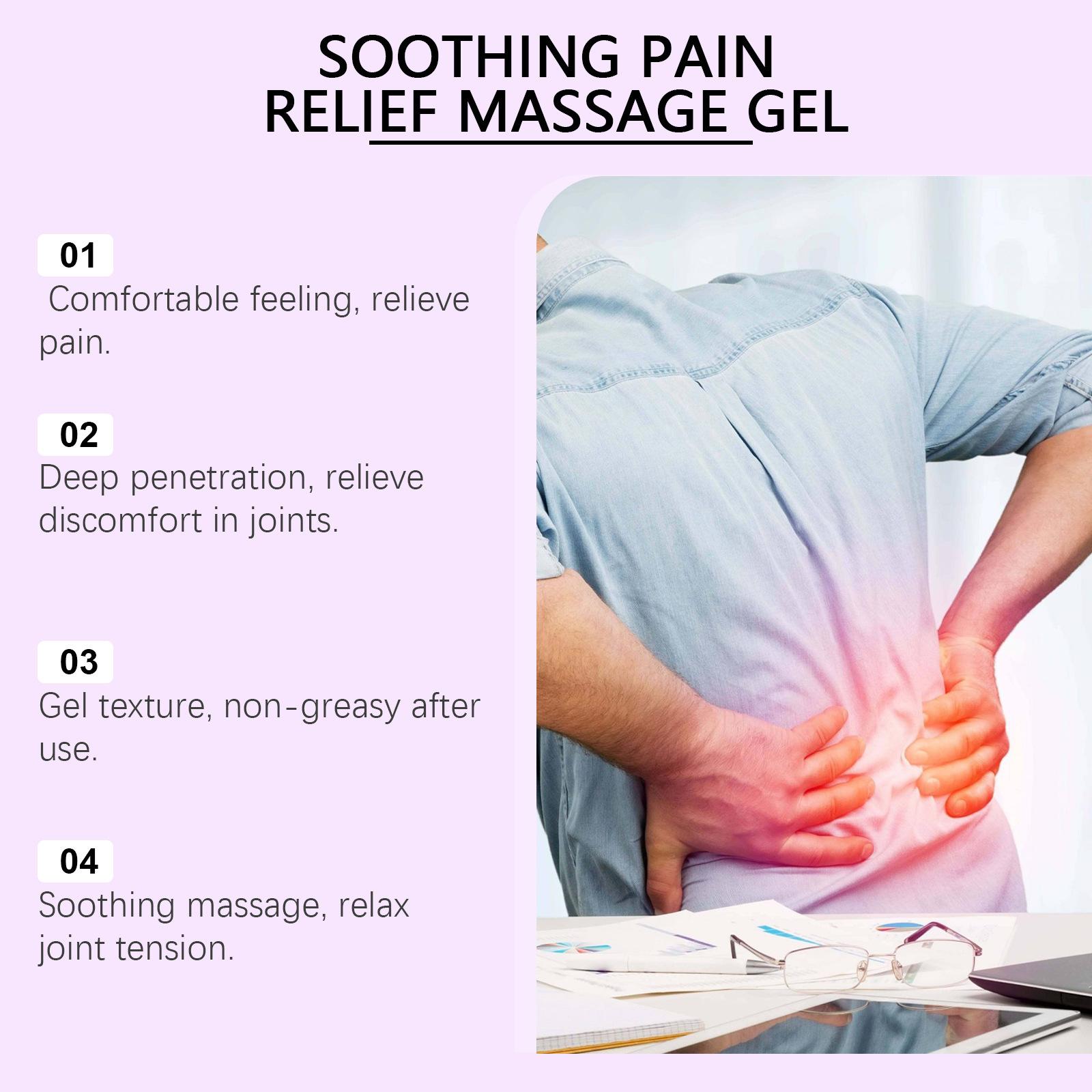 Soothing Relief Massage Gel, Joint Gel Purple Gel Soothes for Knees, Lumbar, Neck, Hands,Feet and Joint Activities Throughout.(100g)
