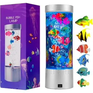 Bubble Fish Lamp, LED Aquarium Sensory Light, 15ft Colorful Bubble Tube for Bedroom,  Room, Living Room, Party