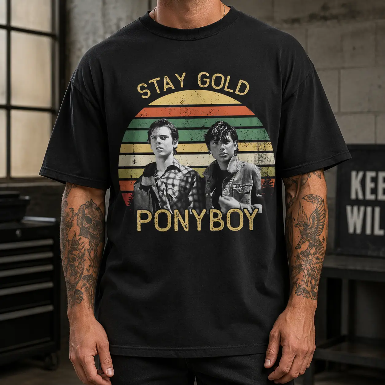 Soft Cotton Graphic Crewneck Unisex T-shirt, Stay Gold Ponyboy The Outsiders Movie T-Shirt, Vintage Retro 80s Movie Graphic Tee, Movie Gift Womenswear Menswear