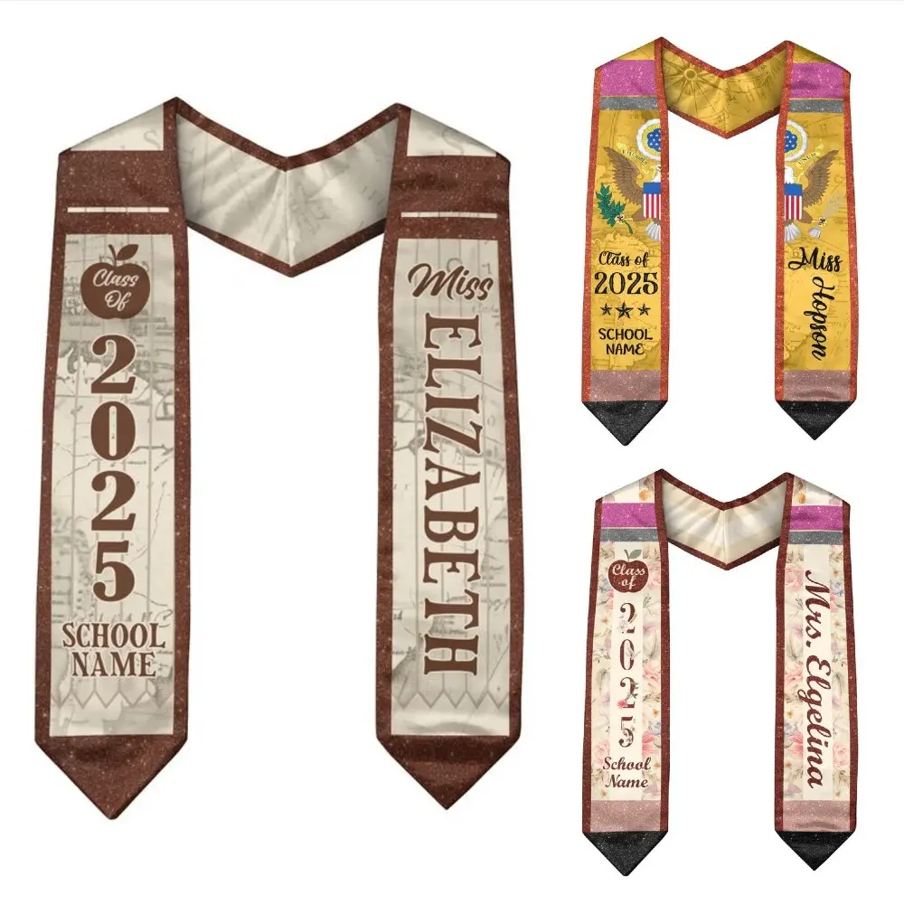 Teacher Graduation Stole 2025, Custom Graduation Stole Class Of 2025, Pencil Stole Graduation For Teachers, Sash For Teacher, Gift for Teacher