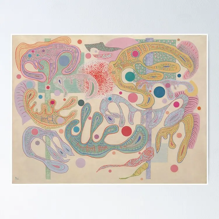 Wassily Kandinsky, Capricious Forms Poster Aesthetic Canvas Poster