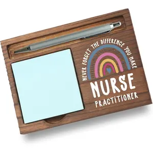 Nurse Practitioner Gifts Sticky Note Holder Thank You Gift for NP Clinical Nurse Leader Medical Staff Desk Decor for Nurse Practitioner Week Graduation Holiday Recognition