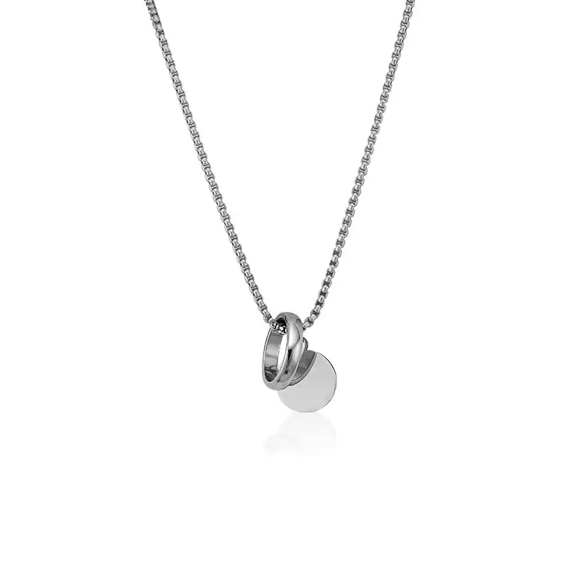 Hip Hop Style Silver Circling Elegance Pendant Necklace, Fashion Accessory, Chains Piece, Casual Trendy Jewelry, Decorative Accessory, Chains Necklace, Accessory Necklace