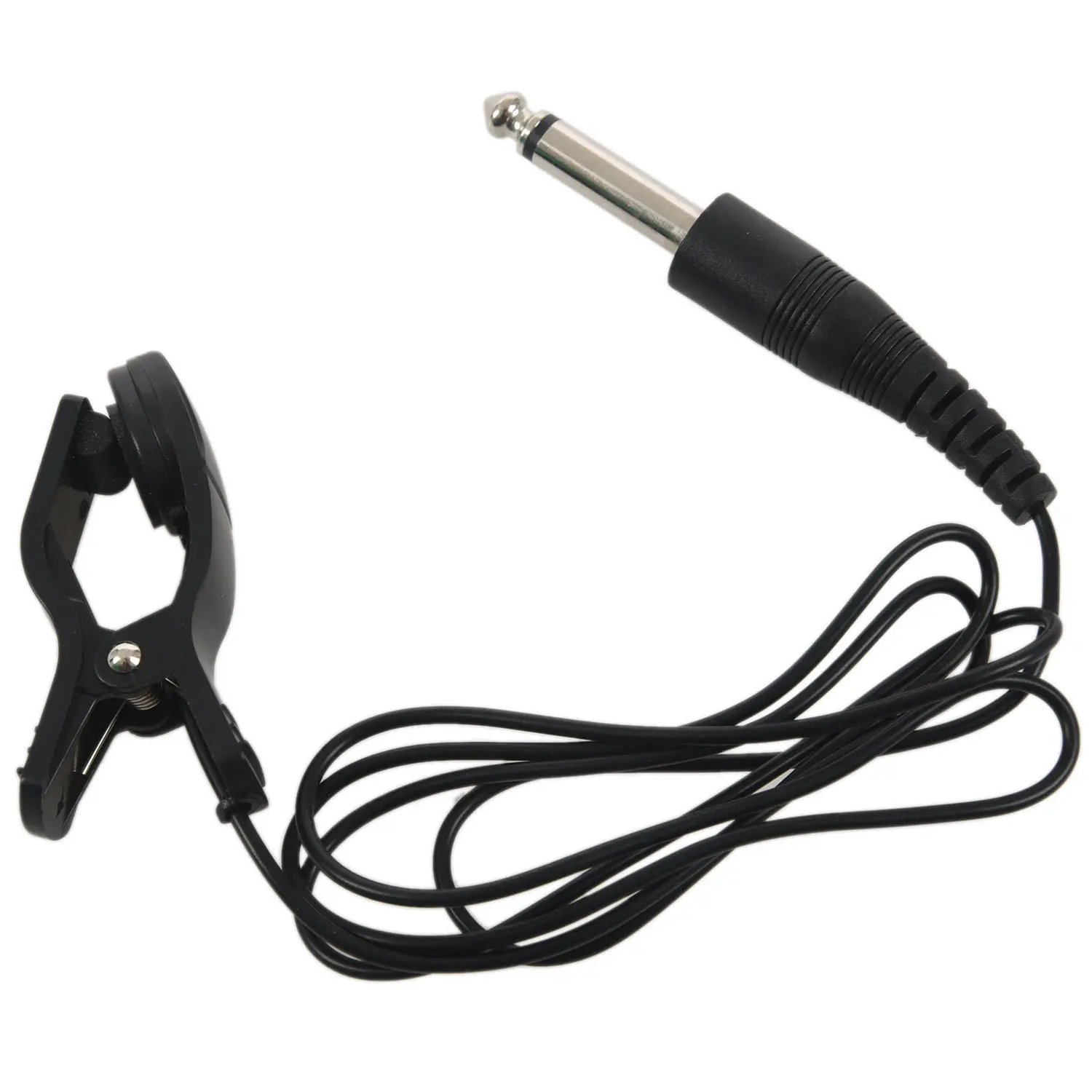 Clip-On Piezo Pickup for Acoustic Guitar - Built-in Vibration Sensor, Easy to Use Tuning Aid, Plastic Instrument Mic, 6mm Standard Jack, 82cm Cable (Sailing Water Sports Accessory)