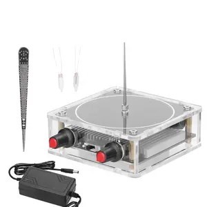 Portable Handheld Tesla Coil Speaker, BT Audio Device with Artificial Lightning Generator, Electric Arc Generator, Compact Acrylic Body, Adjustable Cable for Scientific Experiments