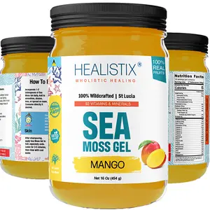 Healistix Mango Irish Sea Moss Gel- St Lucia Wildcrafted Sea moss Gel Flavor Dip
