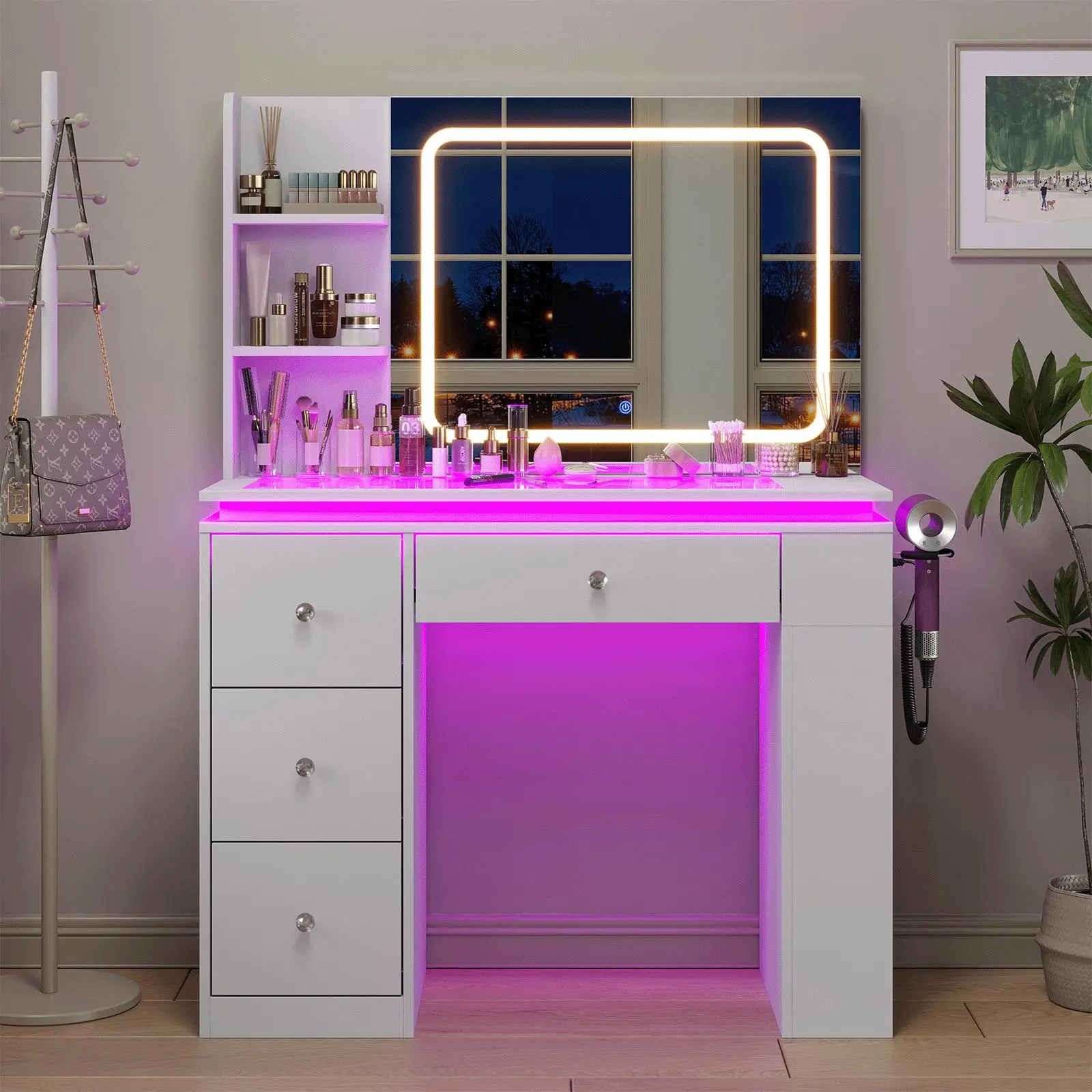 White - Three Drawers