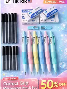 3-Pack / 6-Pack Mechanical Pencil Set with Leads, Erasers & Sharpener | 2.0mm Thick Lead for Drawing, Sketching & Kids’ Writing Practice
