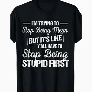 Striving to Be Kinder Universal Humor TShirt Featuring Round Neck Short Sleeves Soft Breathable Fabric