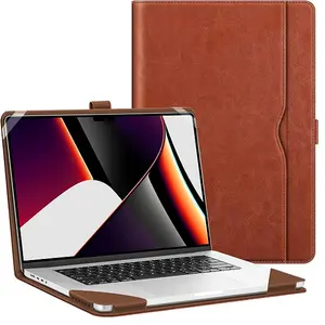 Fintie Sleeve Case for MacBook Pro 16 (M4/M3/M2/M1 Chip), PU Leather Folio Cover with A Pocket and Magnetic Buckle, Apple Computer Case
