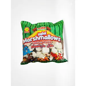 Ziyad Large Halal Certified Marshmallows, Soft & Fluffy Halal Candy, Sweet Snack for Baking & Treats