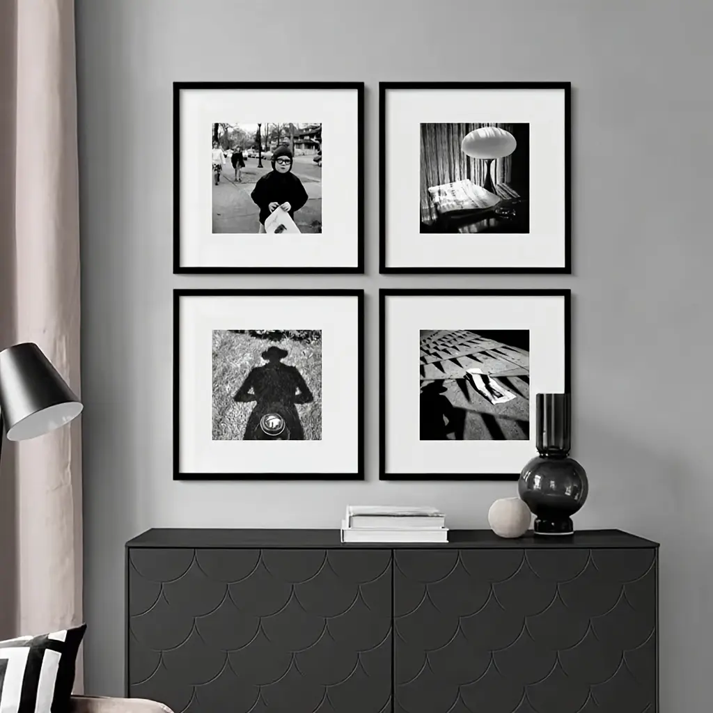 10-piece/5-piece/2-piece square wall-mounted picture frames, Photo Frames For Wall, available in 4x4/6x6/8x8 inches, classic style, Sturdy frame design, hold photos, paintings, sketches and art pieces, Home Decoration, Picture Frame Set