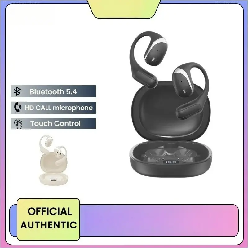 Original Open Wireless Stereo (OWS) Headphones, HiFi Bluetooth Earphones with Mic, Call Noise Reduction, Waterproof for Sports Use Audio Cancelling