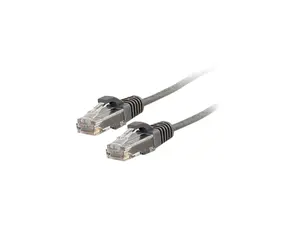 C2G 01087 Cat6 Cable - Snagless Unshielded Slim Ethernet Network Patch Cable, Gray (2 Feet, 0.60 Meters)