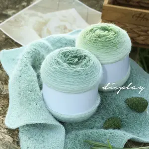 Gradient Hand Lightweight Knitting Yarn for DIY Crafting and Gifts, Rainbow Color Acrylic and Nylon Fabric for Sweaters, Shawls and Accessories, 400g in 2 Balls