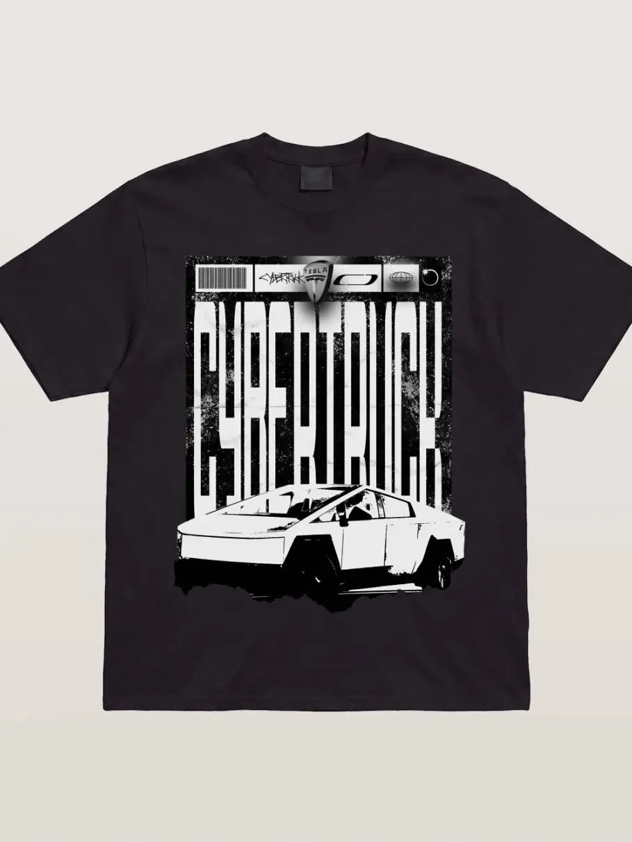 Tesla Cybertruck Glitch Poster T-shirt Sweatshirt Hoodie, Car Enthusiast and Fans Gift