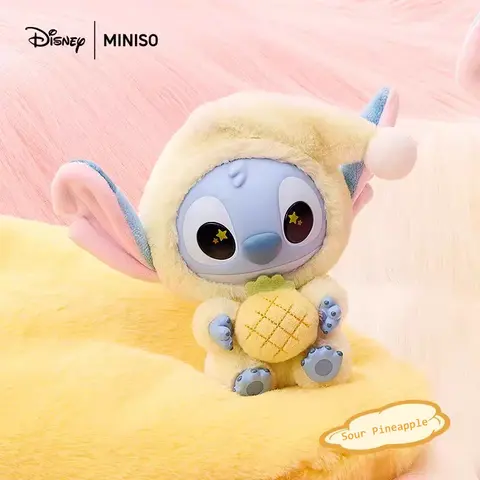 Disney × MINISO Stitch Collection Must Have A Bite Soft Vinyl Plush Keychain Accessory, Kawaii Charm Set, Collectibles Gift for Kids