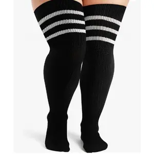 Plus Size Thigh High Socks for Thick Thighs- Extra Long Womens Cable Knitted Over Knee High Leg Warmer Breathable Womenswear