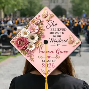 Personalized Graduation Cap Topper, Custom Senior Grad Cap Decor, Graduation Hat Topper for Her, Class Of 2026 Gifts,Custom Senior Gift Idea