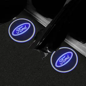 1/2/4pcs Car Light Embellishments, Wireless Car Door Light Projector with HD LED Step Lights for Ford Focus 2 3 4 MK2 MK3 ST F150 Mondeo Fiesta Fusion Ranger Mustang Kuga Edge Explorer Ecosport Escape Car Door Welcome Light