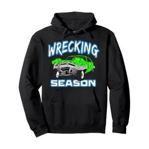 Men's demolition derby and car wrecking culture Graphic -Long Sleeve Pullover Regular Fit | Soft & Breathable Fabric, Durable Print, Everyday Comfort, Machine Washable, graphic design with bold text and cartoon-style illustration a