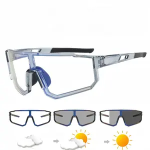 Unisex Photochromic Sporty Sunglasses - Full Rim UV400 Wraparound Shield, Lightweight Windproof 1-Piece Outdoor Gear, Color-Changing Anti-Ultraviolet Biker Men's Sunglasses for Road Biking, Driving Gifts, Color-Changing Men's Sunglasses