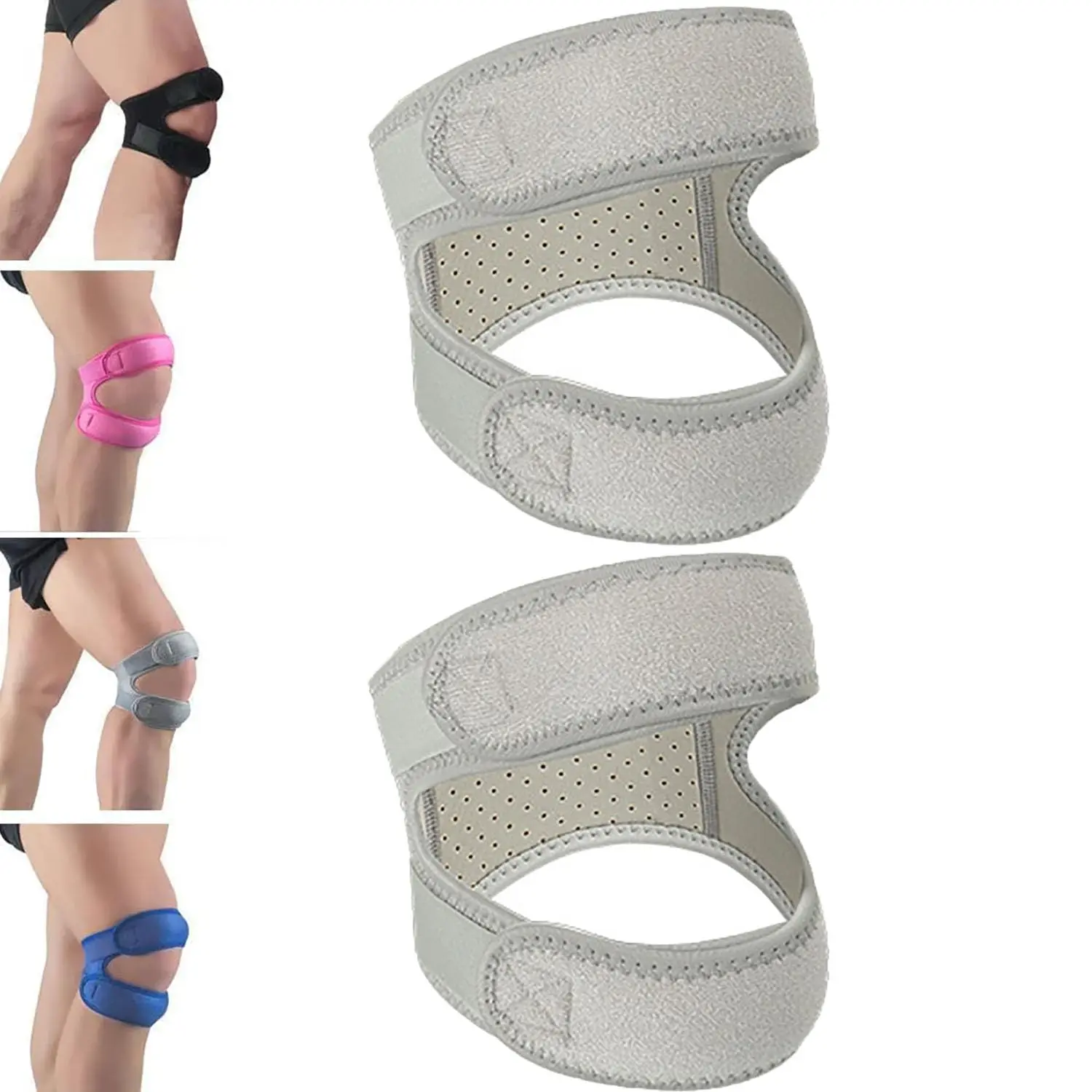 Adjustable Knee Brace with Patella-Patellar Tendon Support & Lateral Stabilizer, Custom Fit Adjustable Compression Protective Gear, Anti-Injury Breathable Comfort for Outdoor Sports