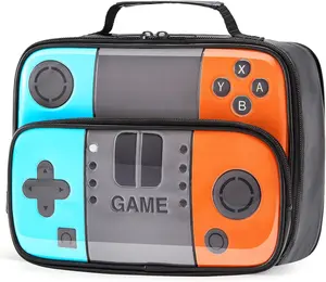 Game Console Lunch Box for Kids – Reusable Leather Insulated Lunch Bag, Waterproof Mini Cooler for School, Daycare, Picnic & Camping