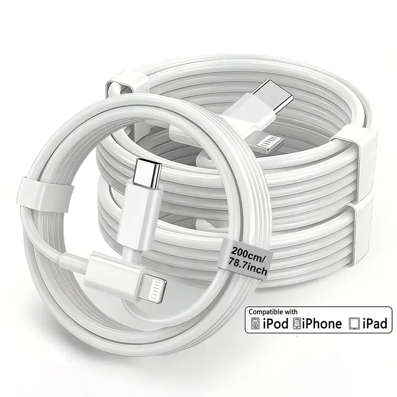 20W 6.6FT [Apple MFi Certified] Type-C for Lightning Safe Fast Charging Cable for iPhone 14/13/12 Pro Max/11 Pro/iPad Mini & More, Super Fast Charger, Car Charger, Phone Accessories