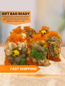 5pcs/10pcs 3D Printed Mini Animal Stress Relief Toys Gift Bag: Sensory Party Gifts, Cute Small Animals Set, Suitable for Desktop Decorations, Home Décor, Stylish Gifts for Family and Friends, Toys for Classmates，Random Small Animal Delivery