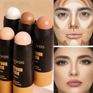 5pcs/set Face Contour Bronzer Stick Natural Waterproof Smooth Texture Foundation Cream Covering Dark Circles Concealer Stick Face Cosmetics