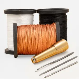 Leather Repair Cone Tool Set , Shoe Repair Awl Needle Tools for Diy, Punching Awl Kit & Reinforced Nylon Thread