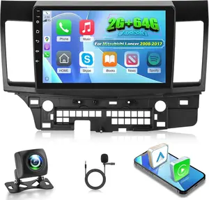 10.1" Android 13 Car Stereo for Mitsubishi Lancer 2008-2017, IPS Touchscreen, Wireless Carplay & Android Auto, 2G+64G, Bluetooth 5.4, GPS Navigation, WiFi, FM/RDS, EQ, Mirror Link, AHD Backup Camera, SWC