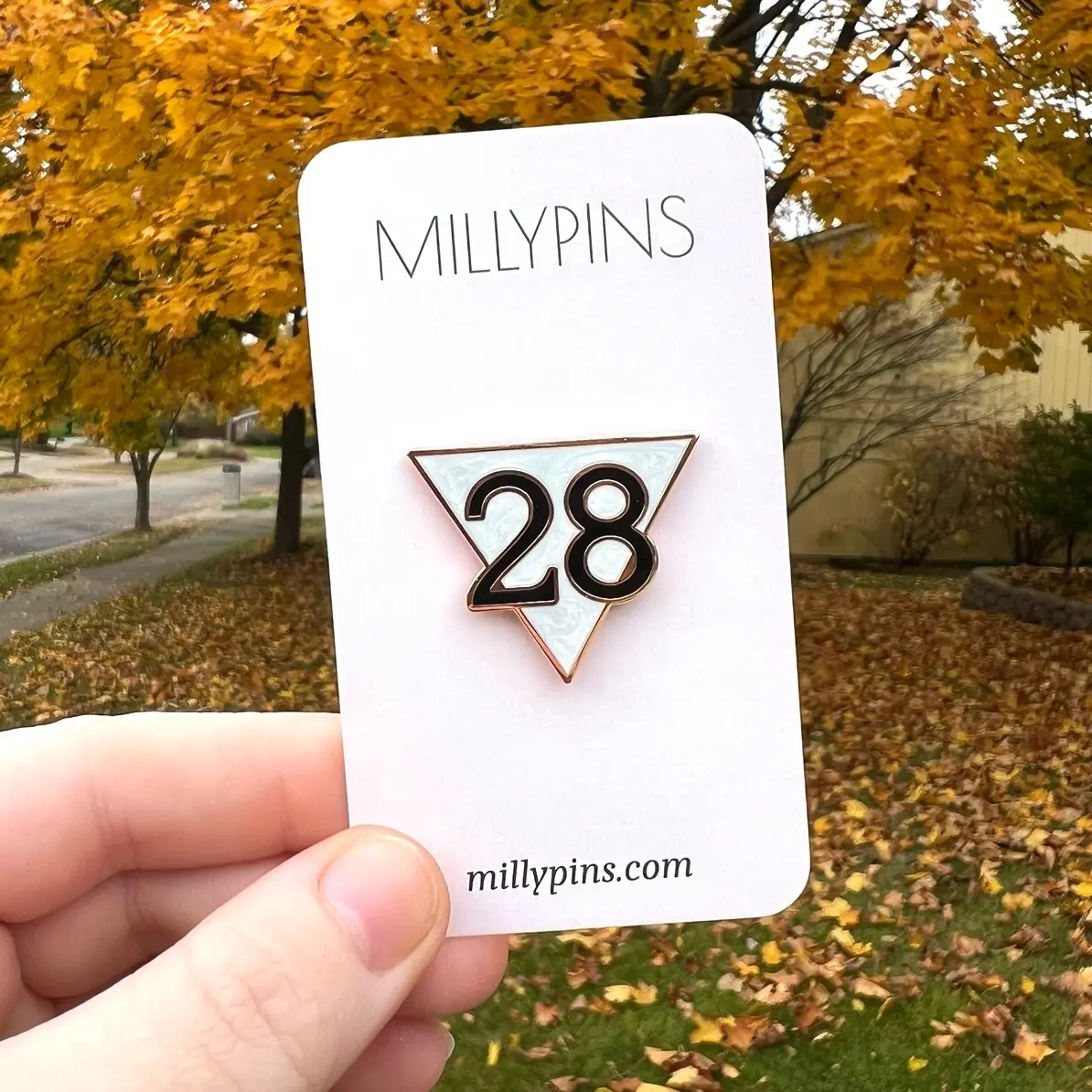 Louis Tomlinson “28” Triangle Enamel Pin