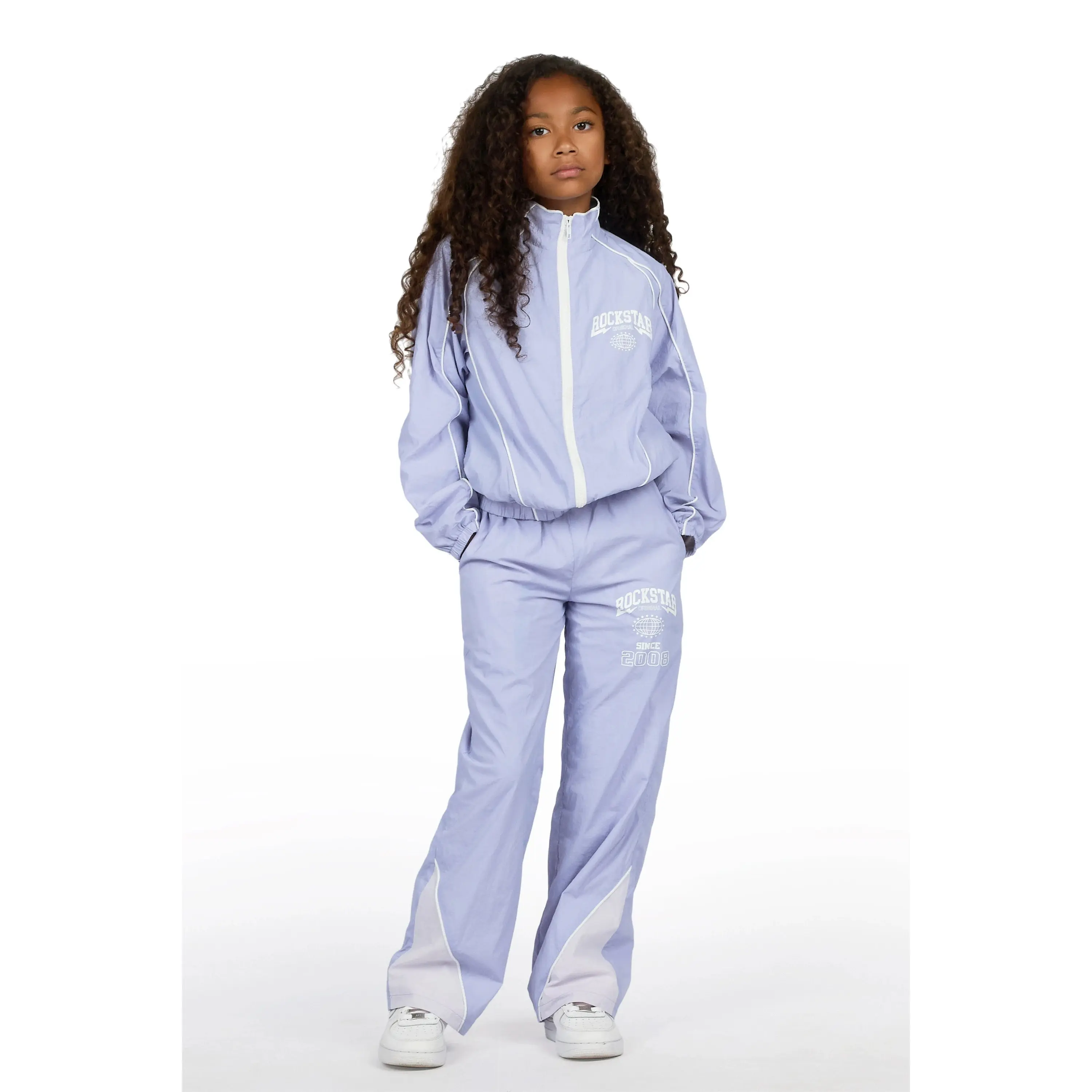 Girls Ventosa Lavender/Purple Windbreaker Jacket Track Set