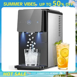 Antarctic Star Countertop Nugget Ice Maker, Self-Cleaning Portable Ice Machine, 33 lb/24H, 1.8L Water Tank, 1.5 lb Ice Storage, Touch Screen & Auto Ice Drop, for Home/Office/Kitchen