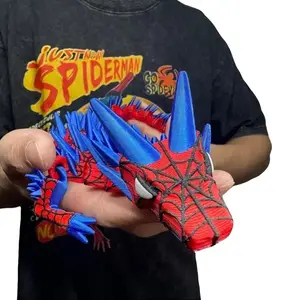 15.75-Inch 3D Printed Venom Dragon Spider-Man Theme Art Sculpture, Home Decor Statue, Multi-Color Ornament, Unique Wall Decoration