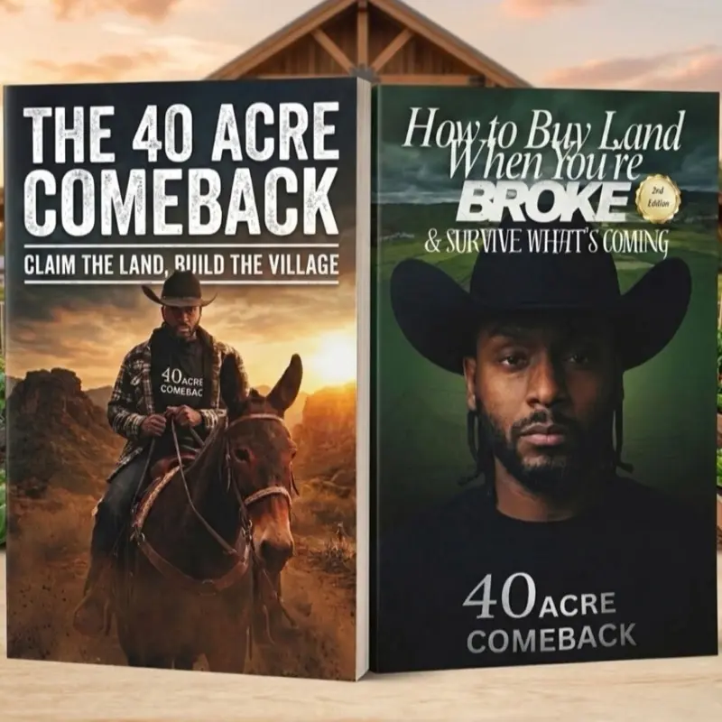 2-Pack Paperback Books Bundle: The 40 Acre Comeback, How To Buy Land When You're Broke, and Survive What's Coming (2nd Edition)