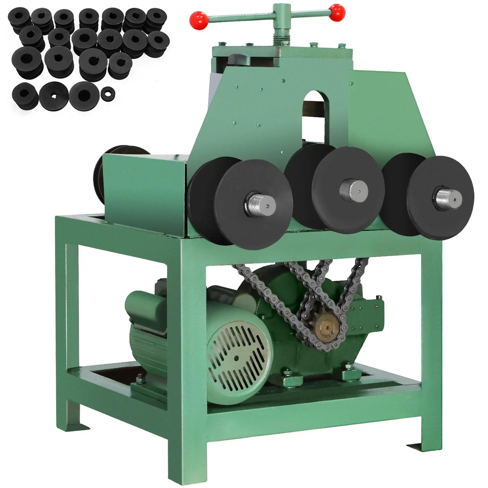 【summerfinds】VEVOR Electric Pipe Tube Bender, 1500W Electric Tube Roller Bender Tool, Multi-function Pipe Bender Machine with 9 Round and 8 Square Die Set for Thin-wall Circular Square Tube Bending