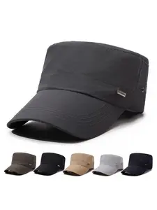 Adjustable Men's Military Cap, Solid Color Mens Cap, Army Hat, Cadet Military Patrol Baseball Cap, Hats for Outdoor Activities
