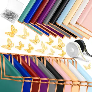 20/40 Sheets,Elegant Floral Packaging Paper, Waterproof Bouquet Wrapping, Perfect for Valentine's Day, Weddings, Special Occasions, Graduation Gift Wrapping, Gift Wrapping Supplies