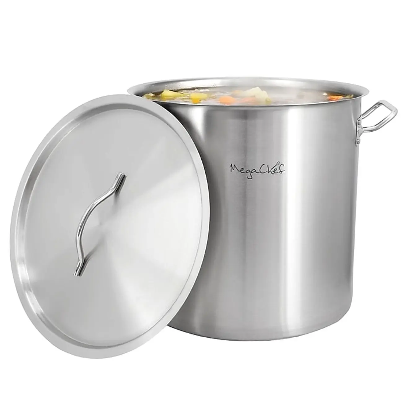 MegaChef Professional Kitchen Stainless Steel 26.4 Qt. Stock Pot, Silver (935122008M)