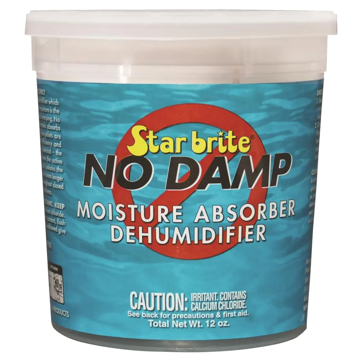 Star brite 12 oz No Damp Dehumidifier Bucket | Disposable Moisture Absorber for Humidity & Odor Control for Camping, Outdoors, Boats & Seasonal Homes, Heads, 12 Ounce