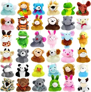 36 Pcs Mini Plush Animals Toys – Cute Stuffed Animal Plush Set for Kids, Goodie Bag Fillers, Basket Stuffers, School Prizes,  Party Supplies, Valentine’s Gifts, Easter & Birthday Gifts
