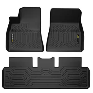 Floor Mats Tpe Cargo Liners Fit for Ford F150 Super Crew 2015-2025(22-24 Lightning Models) 2Pcs Truck Mats All Weather