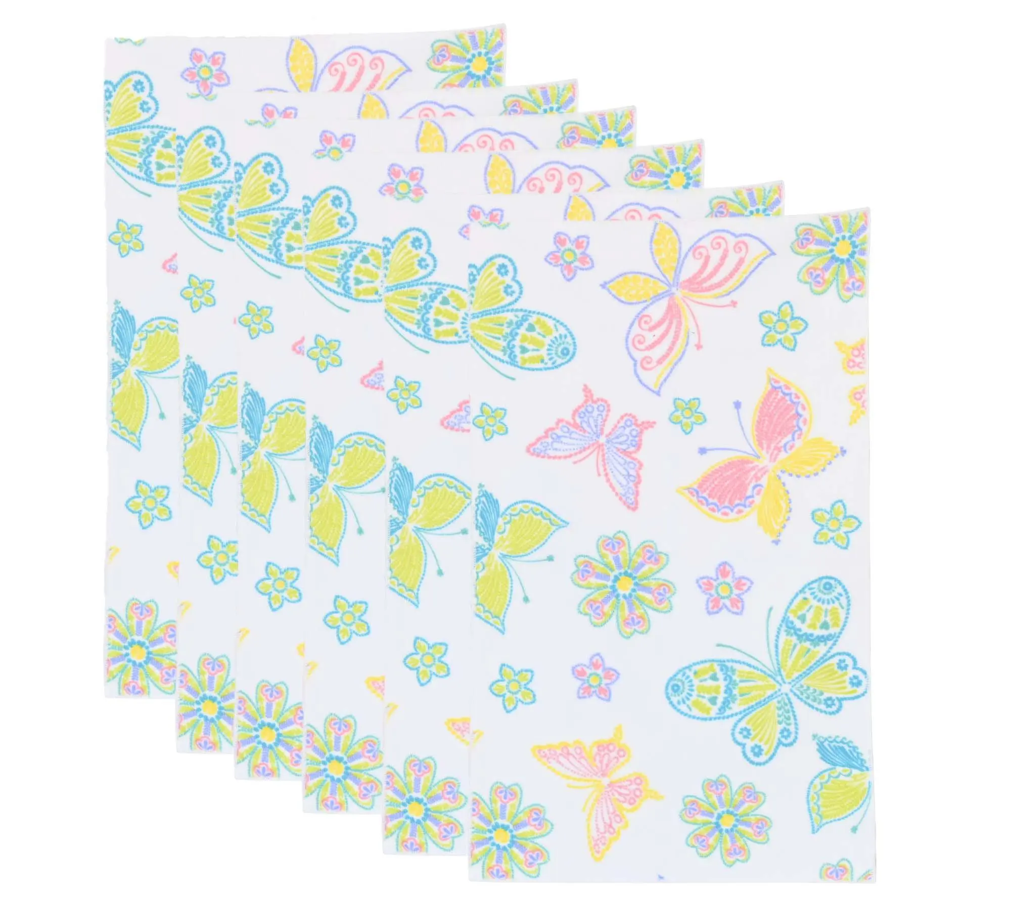 Temp-tations Set of (6) Seasonal 15"x25 Microfiber Towels
