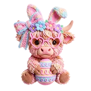 Easter Yarn pink - Highland - DTF Transfer - This is NOT a Tshirt or Digital Product